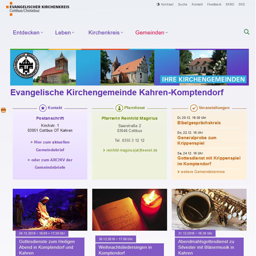 Webseite Kirchengemeinde Kahren Komptendorf